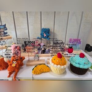 New Acrylic and Wood Desk Sign and Mystery Gift